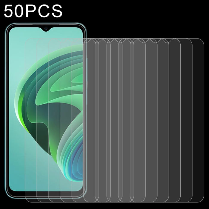 50 PCS 0.26mm 9H 2.5D Película de vidrio templado, For OPPO Reno7 Z 5G / Reno7 5G (50 PCS), For Xiaomi Redmi Note 11E (50 PCS)