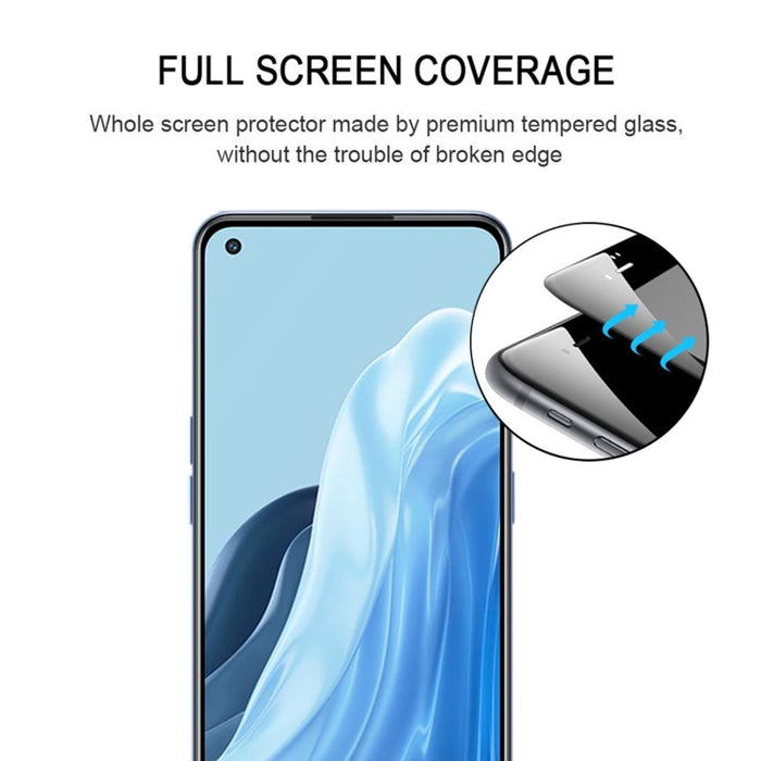 Protector de pantalla de cubierta de pegamento completo Película de vidrio templado, For OPPO Reno7 Z 5G / Reno7 5G (1 PC), For Xiaomi Redmi Note 11E (1 PC)