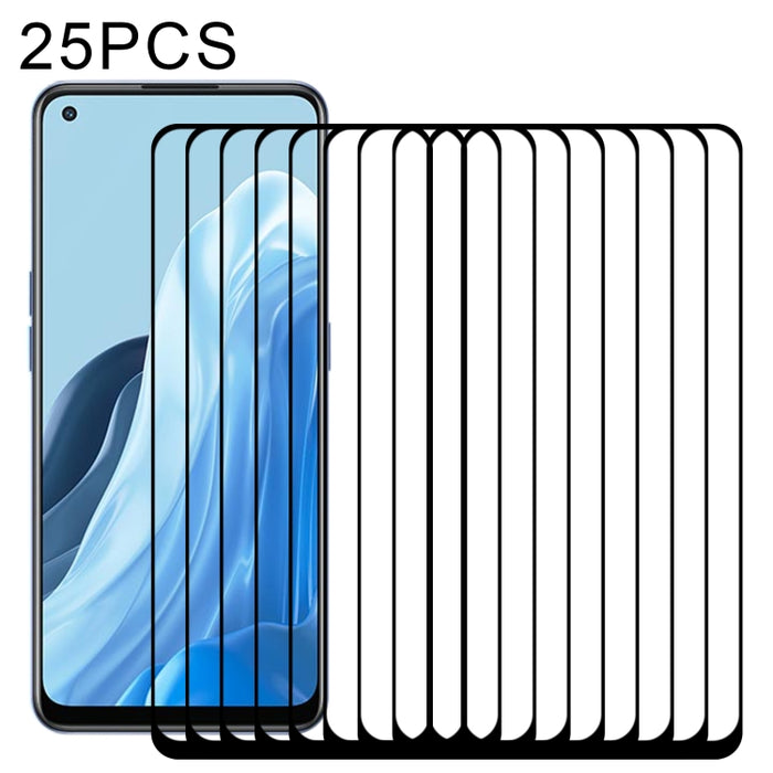 25 PCS Pegamento completo Protector de pantalla Película de vidrio templado, For OPPO Reno7 Z 5G / Reno7 5G (25 PCS), For Xiaomi Redmi Note 11E (25 PCS)