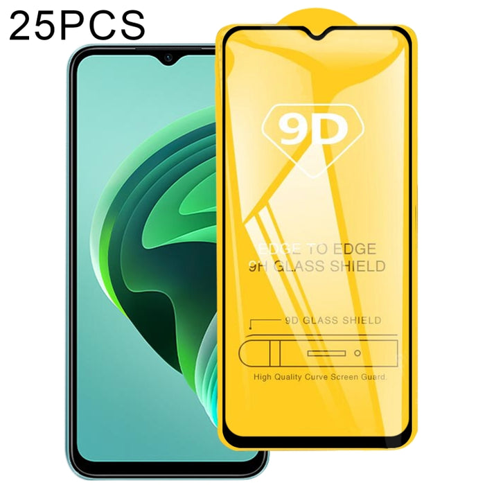 25 PCS 9D Película de vidrio templado con pantalla de pegamento completo, For Xiaomi Redmi Note 11E (25 PCS), For OPPO Reno7 Z 5G / Reno7 5G (25 PCS)