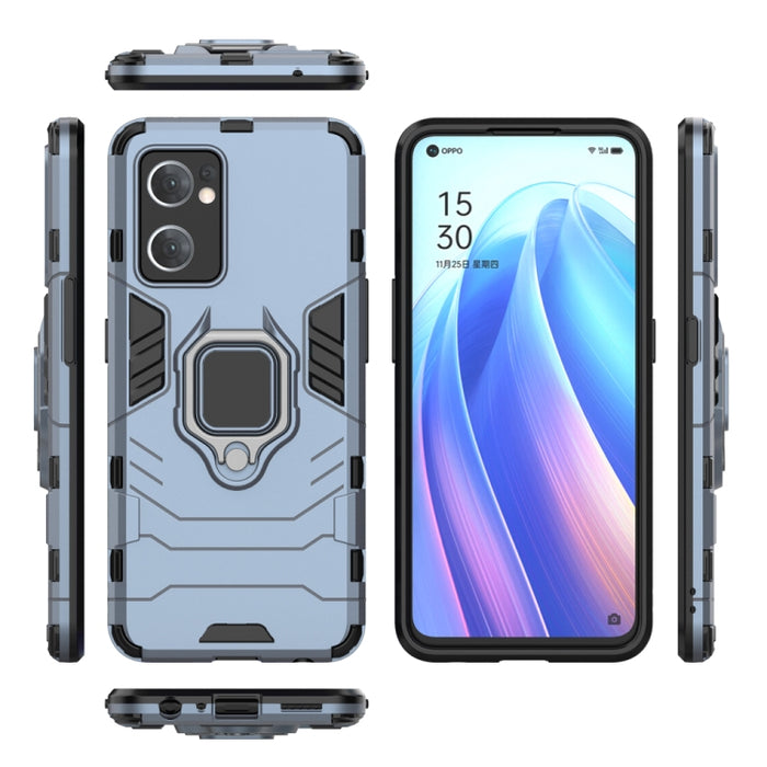 Funda protectora para teléfono PC + TPU a prueba de golpes con soporte de anillo magnético, For OPPO Reno7 5G International Version, For Xiaomi Redmi Note 11 / Note 11S Global