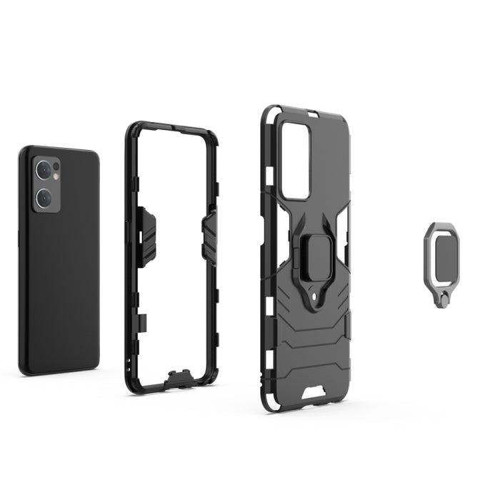 Funda protectora para teléfono PC + TPU a prueba de golpes con soporte de anillo magnético, For OPPO Reno7 5G International Version, For Xiaomi Redmi Note 11 / Note 11S Global