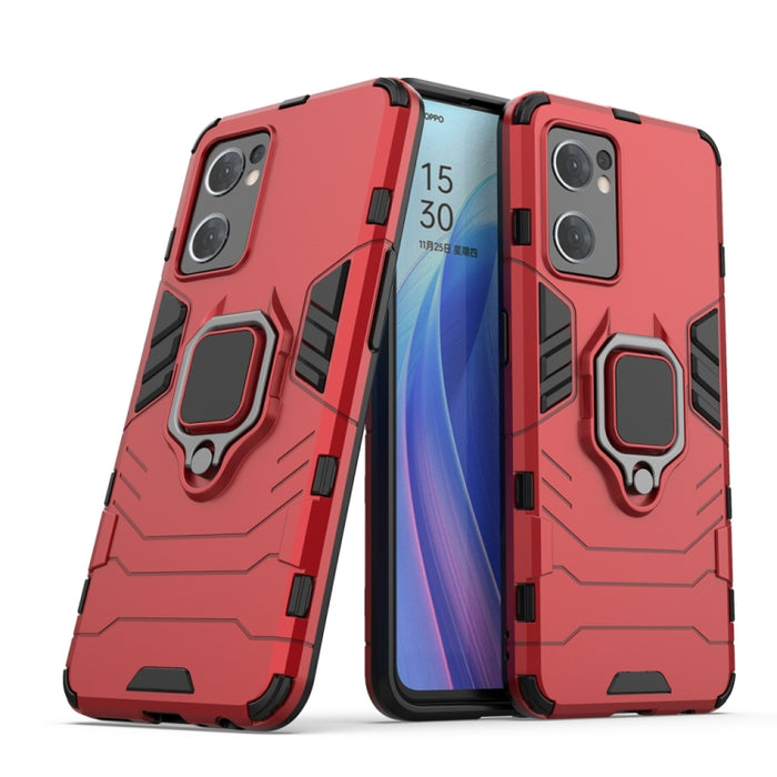 Funda protectora para teléfono PC + TPU a prueba de golpes con soporte de anillo magnético, For OPPO Reno7 5G International Version, For Xiaomi Redmi Note 11 / Note 11S Global