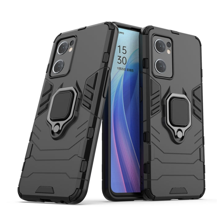 Funda protectora para teléfono PC + TPU a prueba de golpes con soporte de anillo magnético, For OPPO Reno7 5G International Version, For Xiaomi Redmi Note 11 / Note 11S Global
