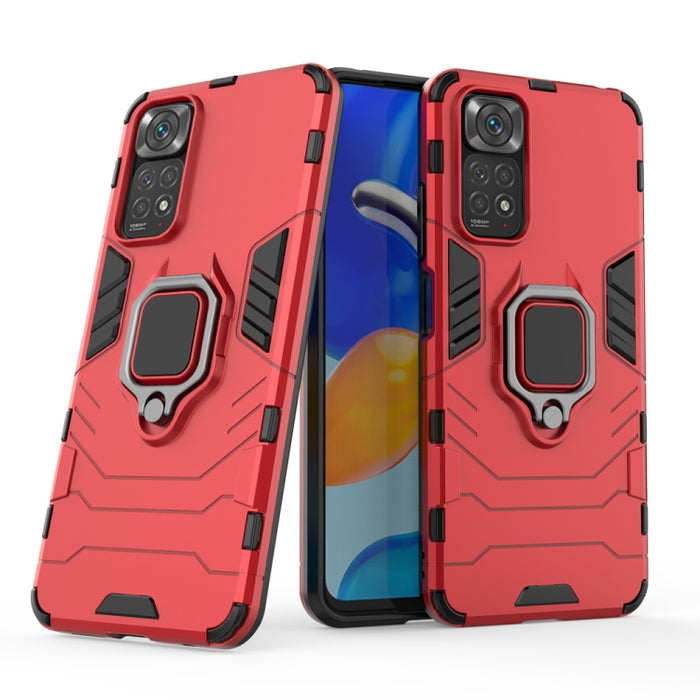 Funda protectora para teléfono PC + TPU a prueba de golpes con soporte de anillo magnético, For OPPO Reno7 5G International Version, For Xiaomi Redmi Note 11 / Note 11S Global