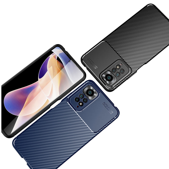 Funda de teléfono TPU a prueba de golpes con textura de fibra de carbono, For Xiaomi Redmi Note 11 Pro Overseas Version(Precise Hole), For Xiaomi Poco X4 Pro 5G