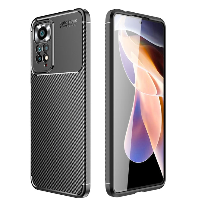 Funda de teléfono TPU a prueba de golpes con textura de fibra de carbono, For Xiaomi Redmi Note 11 Pro Overseas Version(Precise Hole), For Xiaomi Poco X4 Pro 5G