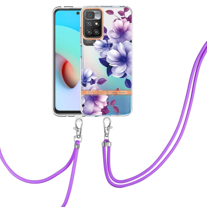 Estuche para teléfono de TPU de la serie Flowers con cordón, For Xiaomi Redmi 10, For Xiaomi Redmi Note 10 Pro Max / Note 10 Pro, For Xiaomi Redmi Note 10s / Note 10 4G, For Xiaomi Redmi Note 11 5G / Poco M4 Pro 5G                                      ...