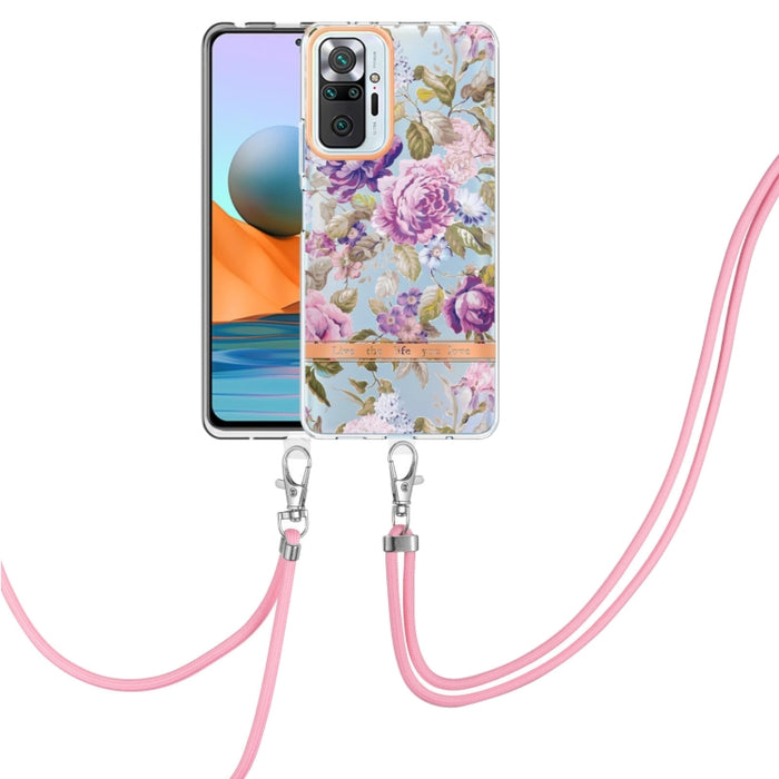 Estuche para teléfono de TPU de la serie Flowers con cordón, For Xiaomi Redmi 10, For Xiaomi Redmi Note 10 Pro Max / Note 10 Pro, For Xiaomi Redmi Note 10s / Note 10 4G, For Xiaomi Redmi Note 11 5G / Poco M4 Pro 5G                                      ...