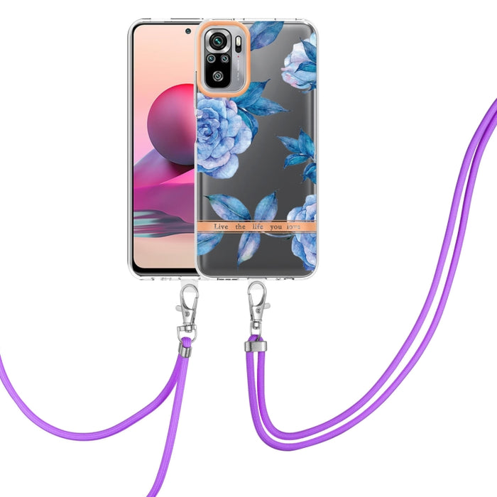 Estuche para teléfono de TPU de la serie Flowers con cordón, For Xiaomi Redmi 10, For Xiaomi Redmi Note 10 Pro Max / Note 10 Pro, For Xiaomi Redmi Note 10s / Note 10 4G, For Xiaomi Redmi Note 11 5G / Poco M4 Pro 5G                                      ...