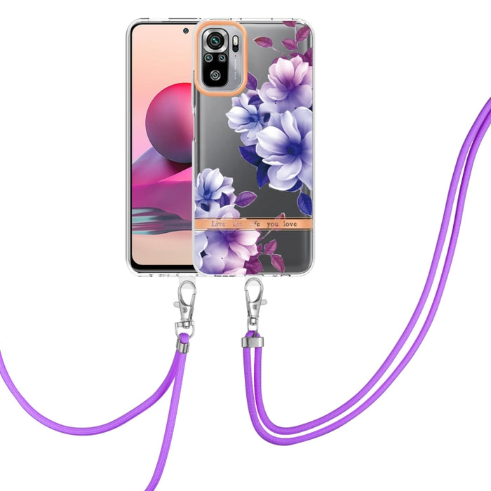 Estuche para teléfono de TPU de la serie Flowers con cordón, For Xiaomi Redmi 10, For Xiaomi Redmi Note 10 Pro Max / Note 10 Pro, For Xiaomi Redmi Note 10s / Note 10 4G, For Xiaomi Redmi Note 11 5G / Poco M4 Pro 5G                                      ...