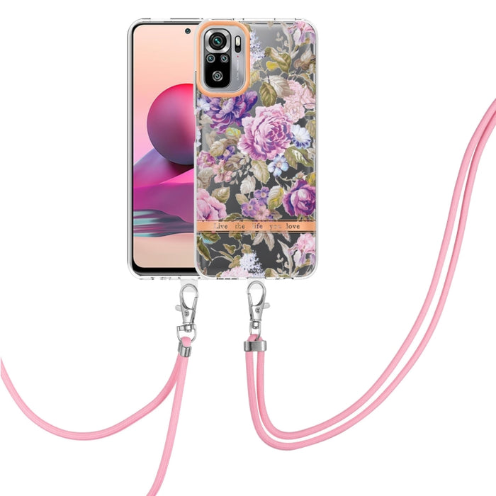 Estuche para teléfono de TPU de la serie Flowers con cordón, For Xiaomi Redmi 10, For Xiaomi Redmi Note 10 Pro Max / Note 10 Pro, For Xiaomi Redmi Note 10s / Note 10 4G, For Xiaomi Redmi Note 11 5G / Poco M4 Pro 5G                                      ...