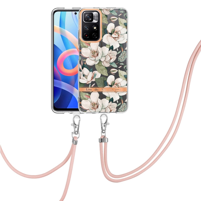 Estuche para teléfono de TPU de la serie Flowers con cordón, For Xiaomi Redmi 10, For Xiaomi Redmi Note 10 Pro Max / Note 10 Pro, For Xiaomi Redmi Note 10s / Note 10 4G, For Xiaomi Redmi Note 11 5G / Poco M4 Pro 5G                                      ...