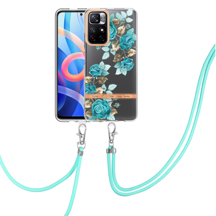 Estuche para teléfono de TPU de la serie Flowers con cordón, For Xiaomi Redmi 10, For Xiaomi Redmi Note 10 Pro Max / Note 10 Pro, For Xiaomi Redmi Note 10s / Note 10 4G, For Xiaomi Redmi Note 11 5G / Poco M4 Pro 5G                                      ...