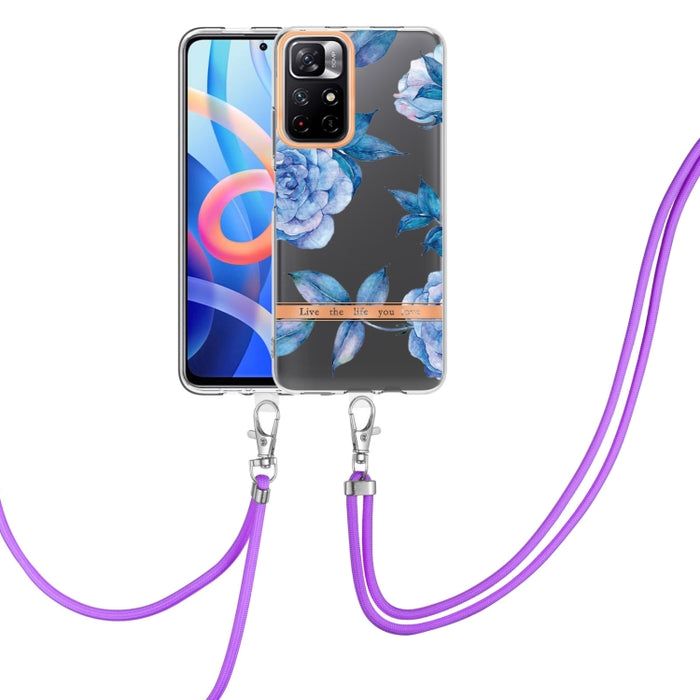 Estuche para teléfono de TPU de la serie Flowers con cordón, For Xiaomi Redmi 10, For Xiaomi Redmi Note 10 Pro Max / Note 10 Pro, For Xiaomi Redmi Note 10s / Note 10 4G, For Xiaomi Redmi Note 11 5G / Poco M4 Pro 5G                                      ...