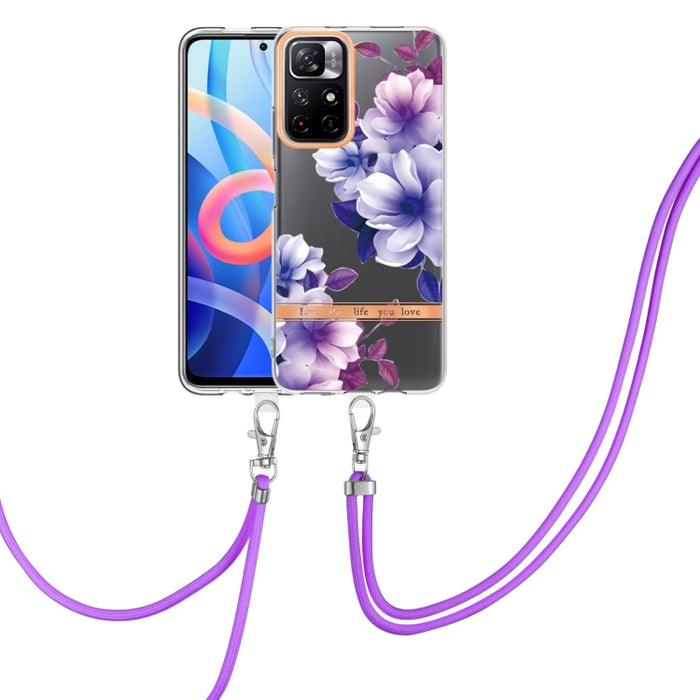 Estuche para teléfono de TPU de la serie Flowers con cordón, For Xiaomi Redmi 10, For Xiaomi Redmi Note 10 Pro Max / Note 10 Pro, For Xiaomi Redmi Note 10s / Note 10 4G, For Xiaomi Redmi Note 11 5G / Poco M4 Pro 5G                                      ...