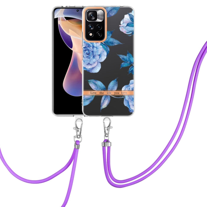 Estuche para teléfono de TPU de la serie Flowers con cordón, For Xiaomi Redmi 10, For Xiaomi Redmi Note 10 Pro Max / Note 10 Pro, For Xiaomi Redmi Note 10s / Note 10 4G, For Xiaomi Redmi Note 11 5G / Poco M4 Pro 5G                                      ...