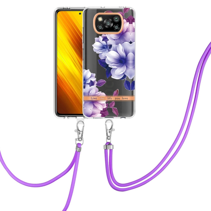 Estuche para teléfono de TPU de la serie Flowers con cordón, For Xiaomi Redmi 10, For Xiaomi Redmi Note 10 Pro Max / Note 10 Pro, For Xiaomi Redmi Note 10s / Note 10 4G, For Xiaomi Redmi Note 11 5G / Poco M4 Pro 5G                                      ...