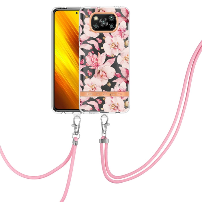 Estuche para teléfono de TPU de la serie Flowers con cordón, For Xiaomi Redmi 10, For Xiaomi Redmi Note 10 Pro Max / Note 10 Pro, For Xiaomi Redmi Note 10s / Note 10 4G, For Xiaomi Redmi Note 11 5G / Poco M4 Pro 5G                                      ...