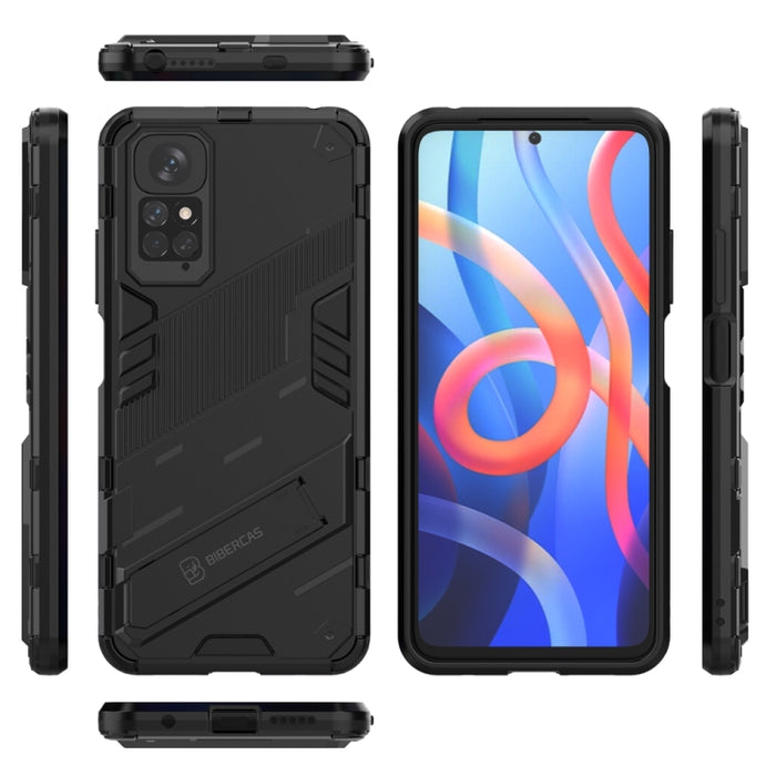 Punk Armor 2 en 1 PC + TPU Estuche para teléfono a prueba de golpes con soporte invisible, For Xiaomi Redmi Note 11 / Note 11S Global