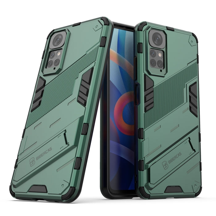 Punk Armor 2 en 1 PC + TPU Estuche para teléfono a prueba de golpes con soporte invisible, For Xiaomi Redmi Note 11 / Note 11S Global