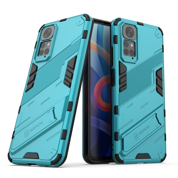 Punk Armor 2 en 1 PC + TPU Estuche para teléfono a prueba de golpes con soporte invisible, For Xiaomi Redmi Note 11 / Note 11S Global