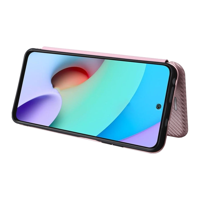 Caja del teléfono de la PU del tirón horizontal magnético de la textura de la fibra de carbono, For Xiaomi Redmi Note 11 / Note 11S Global, For Motorola Edge X30