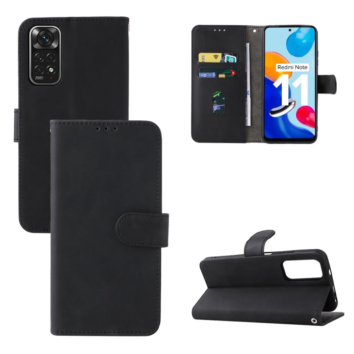 Estuche para teléfono de cuero con hebilla magnética y sensación de piel, For OPPO Realme 9i / A36, For OPPO Realme GT2 Pro 5G, For Xiaomi Redmi Note 11 / Note 11S Global, For Xiaomi Redmi Note 11 Pro 5G Foreign Version / Note 11 Pro+, For Blackview A55