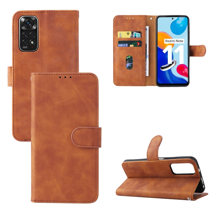 Estuche para teléfono de cuero con hebilla magnética y sensación de piel, For OPPO Realme 9i / A36, For OPPO Realme GT2 Pro 5G, For Xiaomi Redmi Note 11 / Note 11S Global, For Xiaomi Redmi Note 11 Pro 5G Foreign Version / Note 11 Pro+, For Blackview A55