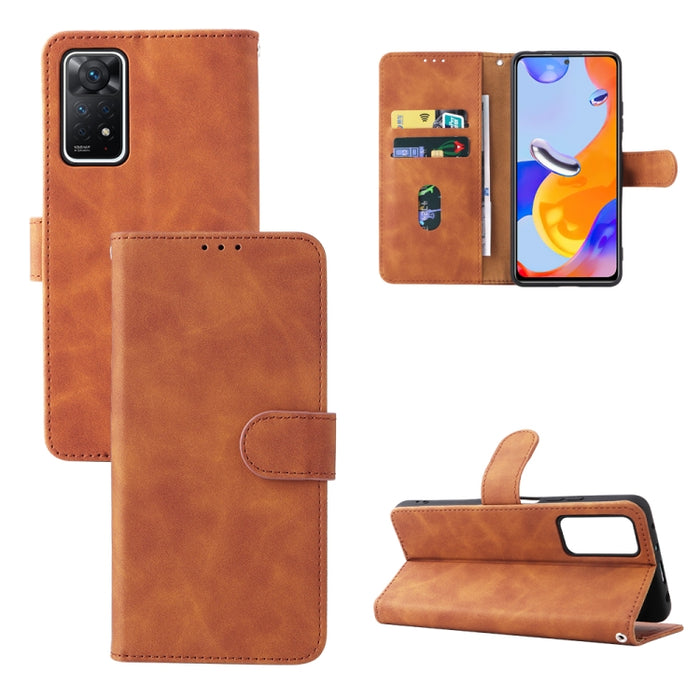 Estuche para teléfono de cuero con hebilla magnética y sensación de piel, For OPPO Realme 9i / A36, For OPPO Realme GT2 Pro 5G, For Xiaomi Redmi Note 11 / Note 11S Global, For Xiaomi Redmi Note 11 Pro 5G Foreign Version / Note 11 Pro+, For Blackview A55