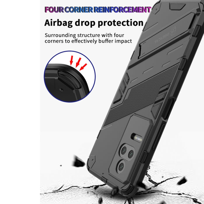 Punk Armor 2 en 1 PC + TPU Estuche para teléfono a prueba de golpes con soporte, For Xiaomi Redmi K50 Pro, For Xiaomi Redmi K50 Gaming