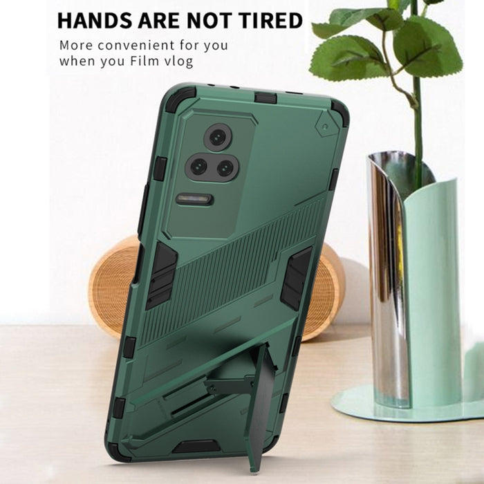 Punk Armor 2 en 1 PC + TPU Estuche para teléfono a prueba de golpes con soporte, For Xiaomi Redmi K50 Pro, For Xiaomi Redmi K50 Gaming