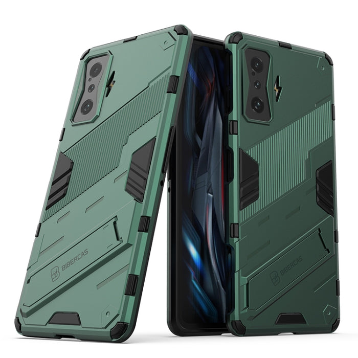 Punk Armor 2 en 1 PC + TPU Estuche para teléfono a prueba de golpes con soporte, For Xiaomi Redmi K50 Pro, For Xiaomi Redmi K50 Gaming