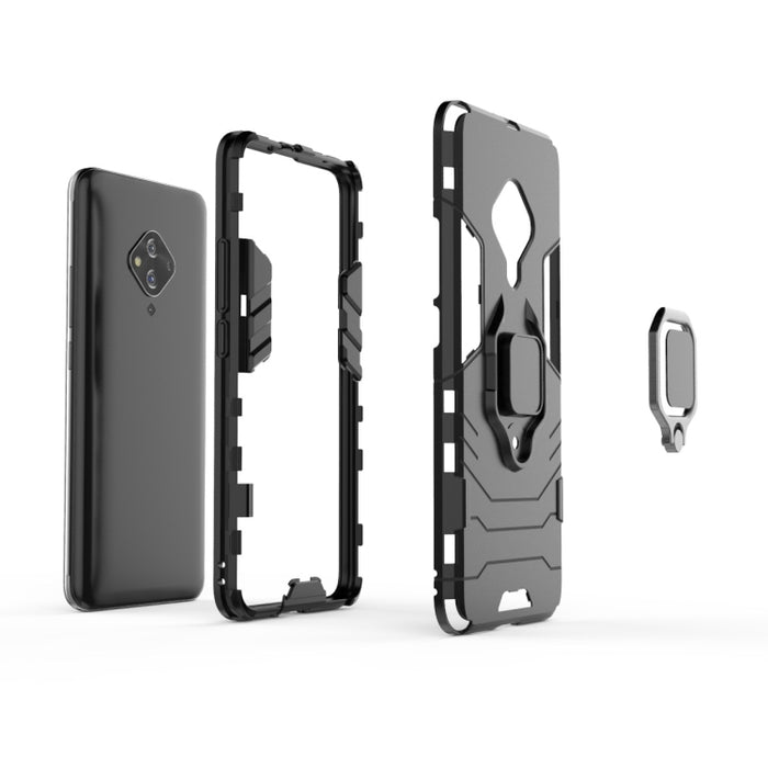 Funda protectora de PC + TPU a prueba de golpes con soporte de anillo magnético, For Vivo S5, For Vivo V17 / Y9s / S1 Pro, For Xiaomi Redmi Note 8T