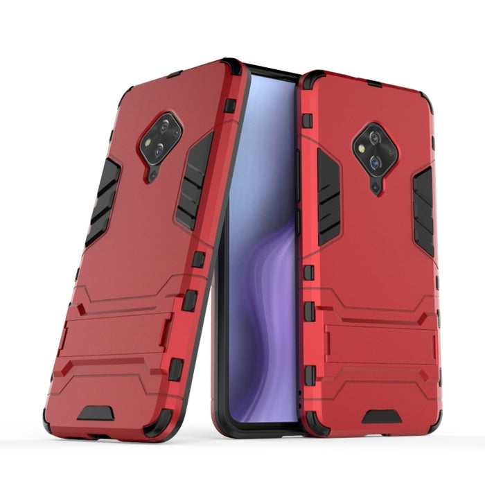 Funda protectora de PC + TPU a prueba de golpes con soporte invisible, For Vivo S5, For Vivo V17 / Y9s / S1 Pro, For Xiaomi Redmi Note 8T