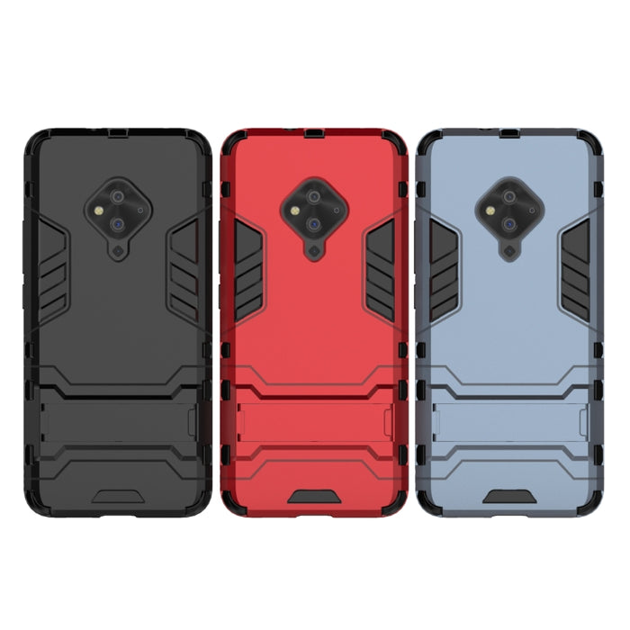 Funda protectora de PC + TPU a prueba de golpes con soporte invisible, For Vivo S5, For Vivo V17 / Y9s / S1 Pro, For Xiaomi Redmi Note 8T