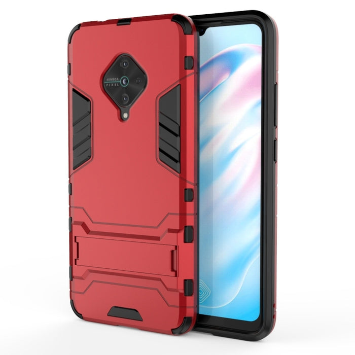 Funda protectora de PC + TPU a prueba de golpes con soporte invisible, For Vivo S5, For Vivo V17 / Y9s / S1 Pro, For Xiaomi Redmi Note 8T