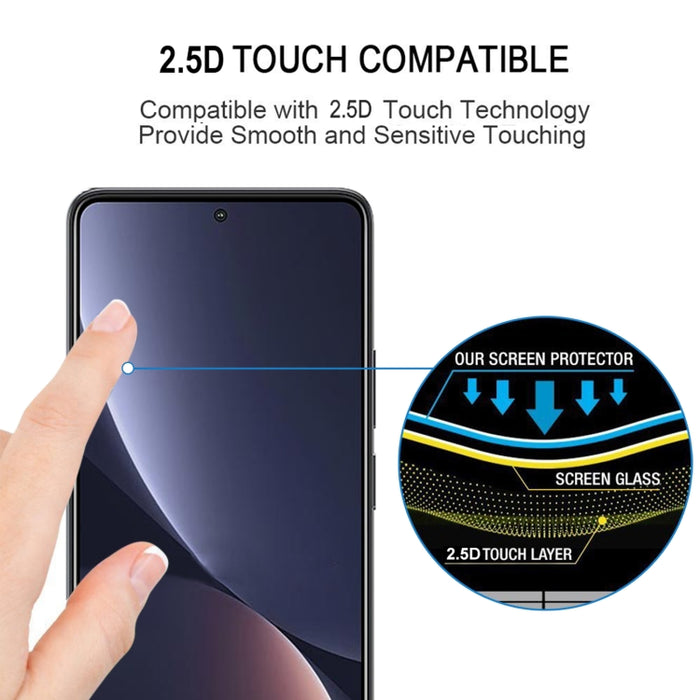 Película de vidrio templado de pantalla de pegamento completo, For Xiaomi Redmi K50/K50 Pro/K50 Gaming/Redmi K60 (1 PC)