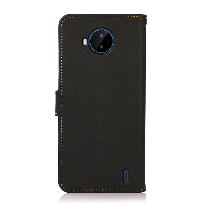 KHAZNEH Custer Estuche para teléfono RFID de cuero genuino, For Nokia C20 Plus, For OPPO Realme 9i, For OPPO Reno7 5G / Find X5 Lite, For Xiaomi Redmi Note 11 Pro 5G / 4G