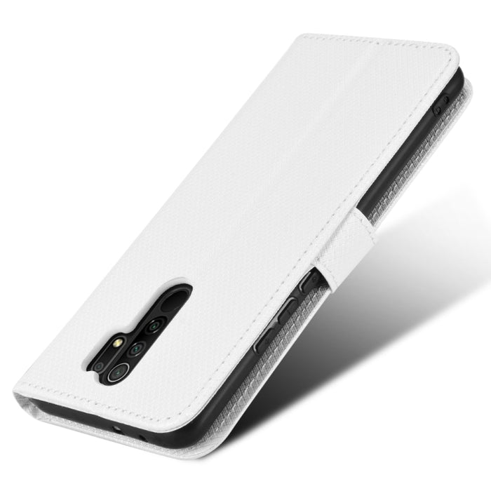 Estuche para teléfono de cuero con textura de diamante, For Xiaomi Redmi 9, For Xiaomi Redmi Note 11 4G Global / Note 11S, For Xiaomi Redmi Note 11 Pro 5G / 4G Global, For Xiaomi Mi 11 Ultra, For Xiaomi Mi CC9 Pro / Note 10 / Note 10 Pro               ...