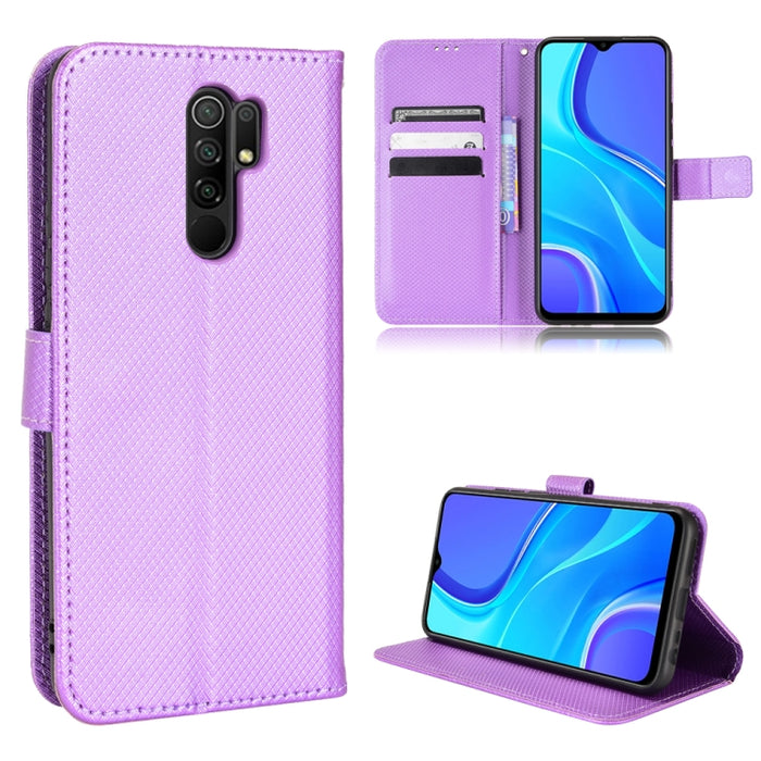 Estuche para teléfono de cuero con textura de diamante, For Xiaomi Redmi 9, For Xiaomi Redmi Note 11 4G Global / Note 11S, For Xiaomi Redmi Note 11 Pro 5G / 4G Global, For Xiaomi Mi 11 Ultra, For Xiaomi Mi CC9 Pro / Note 10 / Note 10 Pro               ...
