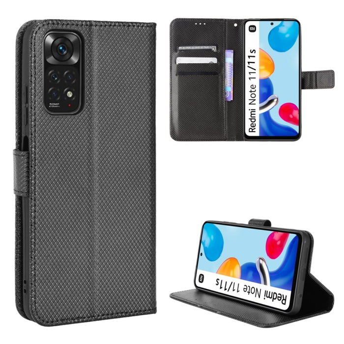 Estuche para teléfono de cuero con textura de diamante, For Xiaomi Redmi 9, For Xiaomi Redmi Note 11 4G Global / Note 11S, For Xiaomi Redmi Note 11 Pro 5G / 4G Global, For Xiaomi Mi 11 Ultra, For Xiaomi Mi CC9 Pro / Note 10 / Note 10 Pro               ...