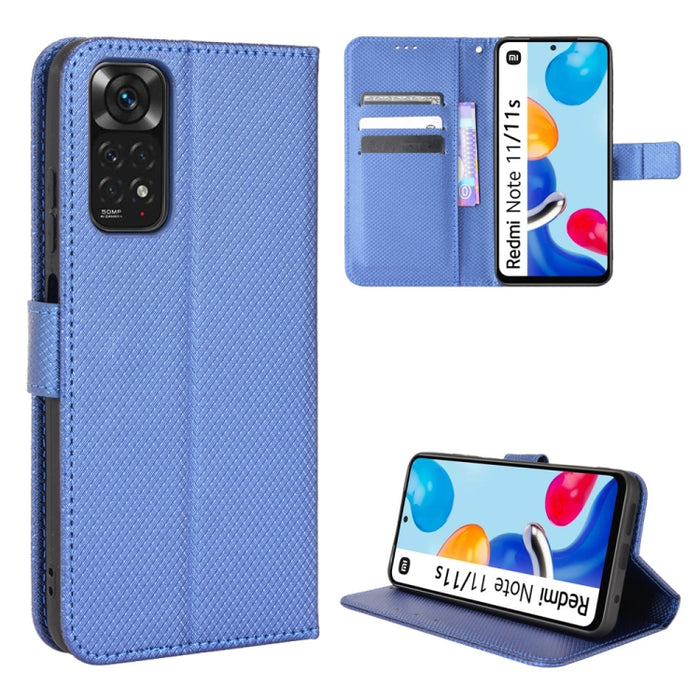 Estuche para teléfono de cuero con textura de diamante, For Xiaomi Redmi 9, For Xiaomi Redmi Note 11 4G Global / Note 11S, For Xiaomi Redmi Note 11 Pro 5G / 4G Global, For Xiaomi Mi 11 Ultra, For Xiaomi Mi CC9 Pro / Note 10 / Note 10 Pro               ...