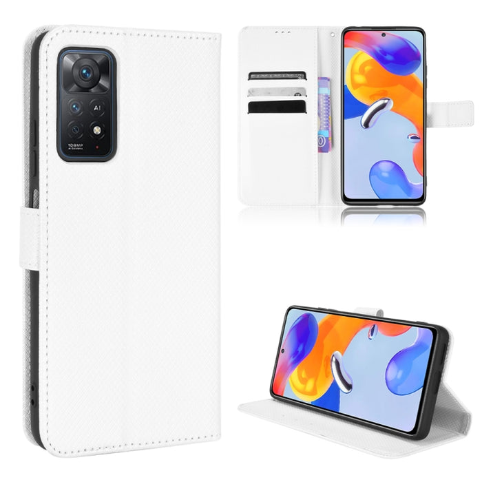 Estuche para teléfono de cuero con textura de diamante, For Xiaomi Redmi 9, For Xiaomi Redmi Note 11 4G Global / Note 11S, For Xiaomi Redmi Note 11 Pro 5G / 4G Global, For Xiaomi Mi 11 Ultra, For Xiaomi Mi CC9 Pro / Note 10 / Note 10 Pro               ...