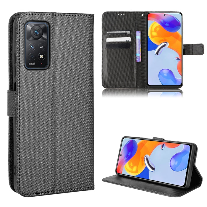 Estuche para teléfono de cuero con textura de diamante, For Xiaomi Redmi 9, For Xiaomi Redmi Note 11 4G Global / Note 11S, For Xiaomi Redmi Note 11 Pro 5G / 4G Global, For Xiaomi Mi 11 Ultra, For Xiaomi Mi CC9 Pro / Note 10 / Note 10 Pro               ...