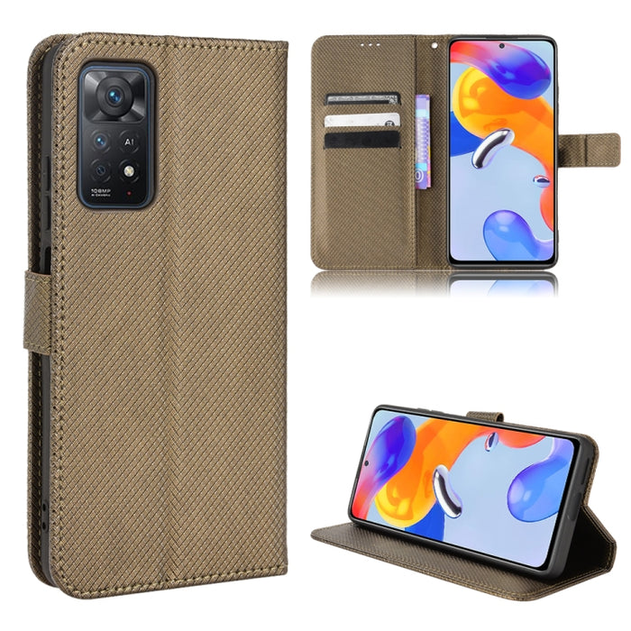 Estuche para teléfono de cuero con textura de diamante, For Xiaomi Redmi 9, For Xiaomi Redmi Note 11 4G Global / Note 11S, For Xiaomi Redmi Note 11 Pro 5G / 4G Global, For Xiaomi Mi 11 Ultra, For Xiaomi Mi CC9 Pro / Note 10 / Note 10 Pro               ...