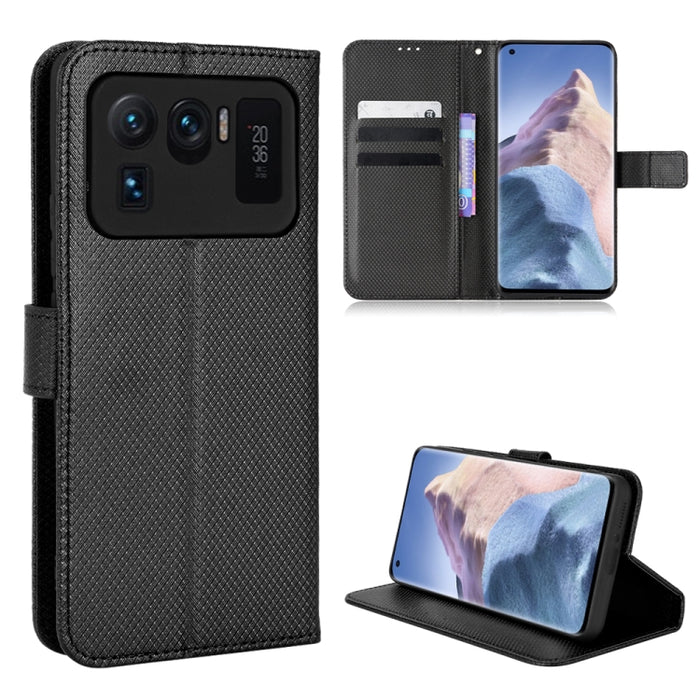 Estuche para teléfono de cuero con textura de diamante, For Xiaomi Redmi 9, For Xiaomi Redmi Note 11 4G Global / Note 11S, For Xiaomi Redmi Note 11 Pro 5G / 4G Global, For Xiaomi Mi 11 Ultra, For Xiaomi Mi CC9 Pro / Note 10 / Note 10 Pro               ...