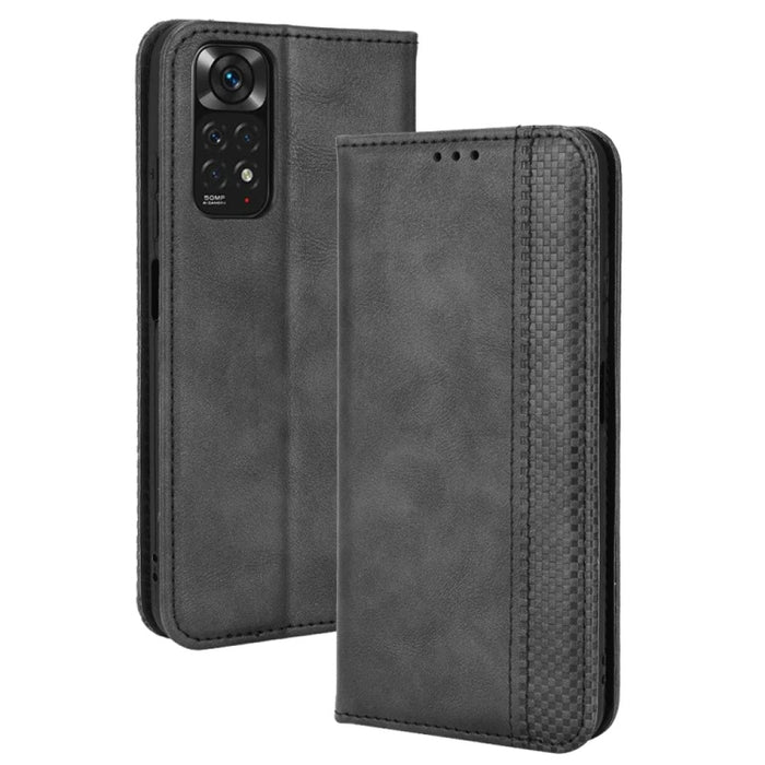 Hebilla magnética Retro Crazy Horse Funda de cuero para teléfono, For Motorola Moto Edge 30 Pro/Edge+ 2022/Edge X30, For Wiko Y82, For Xiaomi Redmi Note 11S / Note 11 4G Overseas Version, For Xiaomi Redmi Note 11 Pro 4G / 5G Overseas Version           ...