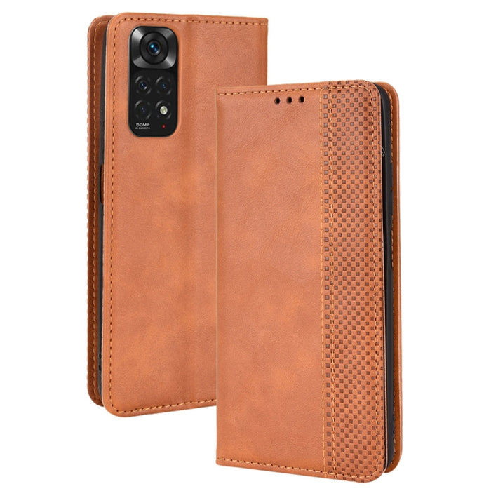Hebilla magnética Retro Crazy Horse Funda de cuero para teléfono, For Motorola Moto Edge 30 Pro/Edge+ 2022/Edge X30, For Wiko Y82, For Xiaomi Redmi Note 11S / Note 11 4G Overseas Version, For Xiaomi Redmi Note 11 Pro 4G / 5G Overseas Version           ...