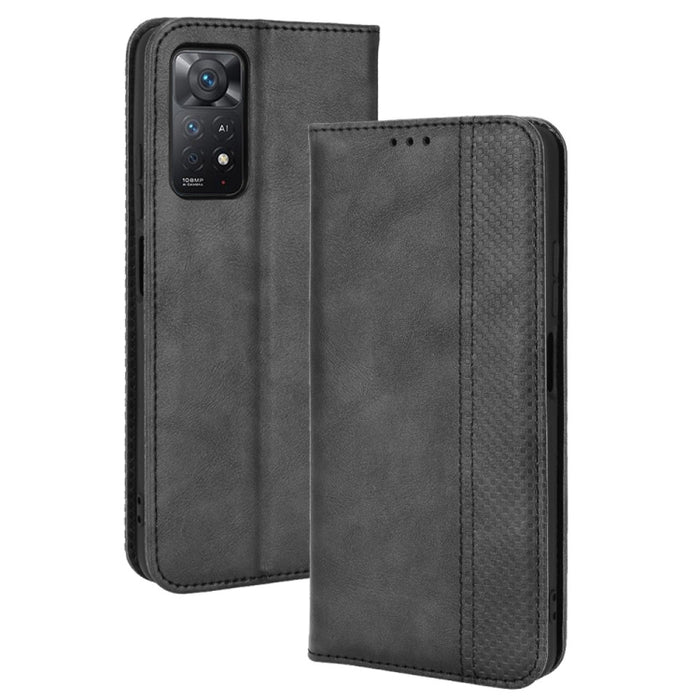 Hebilla magnética Retro Crazy Horse Funda de cuero para teléfono, For Motorola Moto Edge 30 Pro/Edge+ 2022/Edge X30, For Wiko Y82, For Xiaomi Redmi Note 11S / Note 11 4G Overseas Version, For Xiaomi Redmi Note 11 Pro 4G / 5G Overseas Version           ...